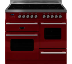 BRITANNIA  Delphi 100 XG Electric Induction Range Cooker - Gloss Red & Stainless Steel